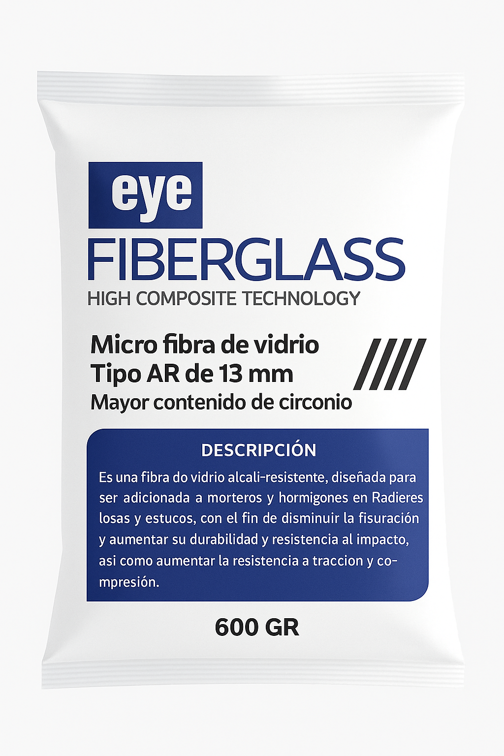 Fibra para refuerzo de hormigón y mortero.